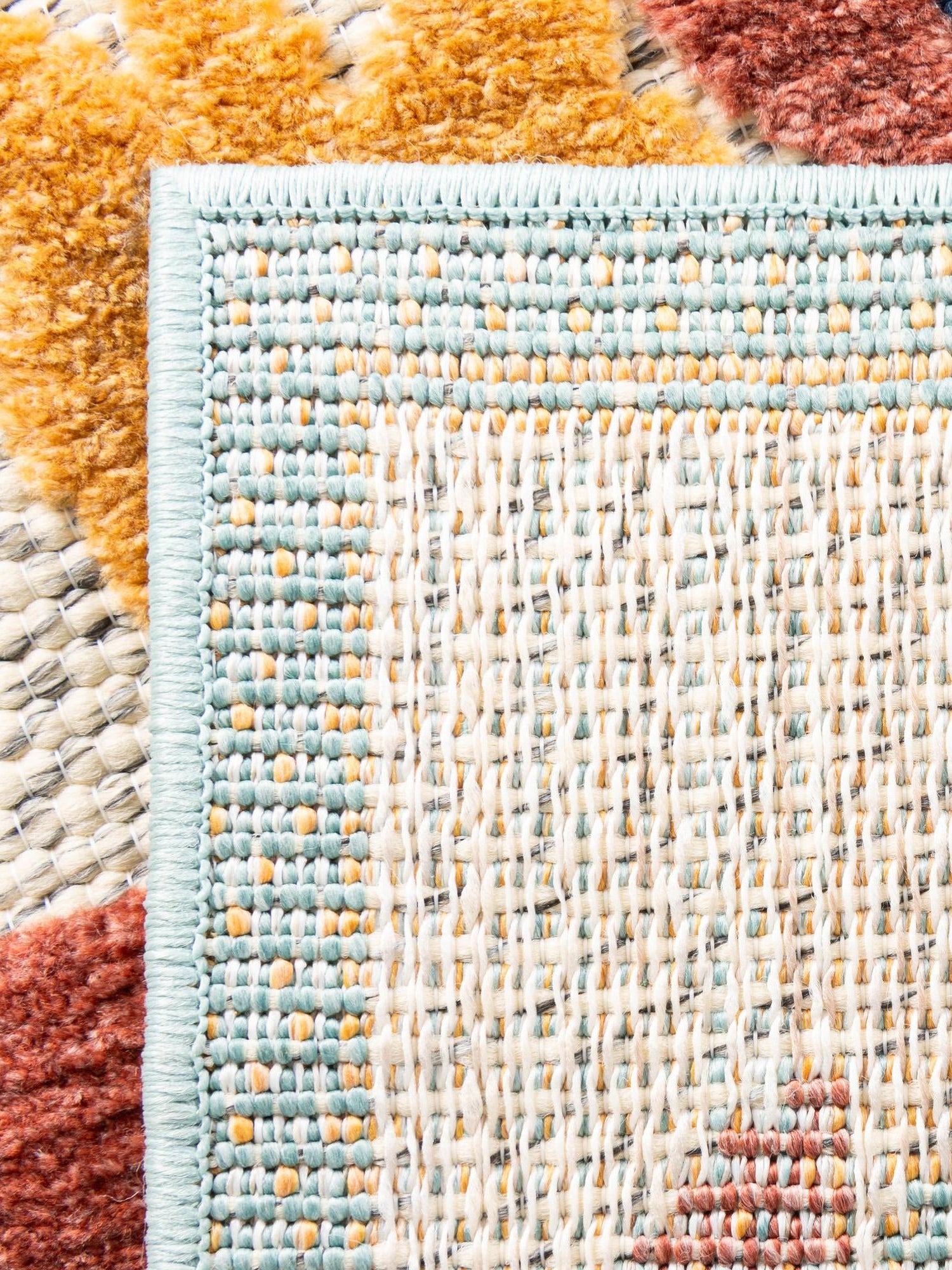White 7' x 10' Belize Outdoor Rectangle Area Rug Weather Resistant for Patio, Deck, Terrace, Balcony, Porch 100% Polypropylene Colorful Fun Coastal Modern Carpet for Outside for Sale at Rug Engine