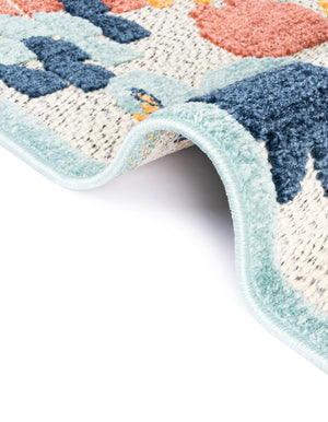 White 2' x 3' Belize Outdoor Rectangle Area Rug Weather Resistant for Patio, Deck, Terrace, Balcony, Porch 100% Polypropylene Colorful Fun Coastal Modern Carpet for Outside for Sale at Rug Engine