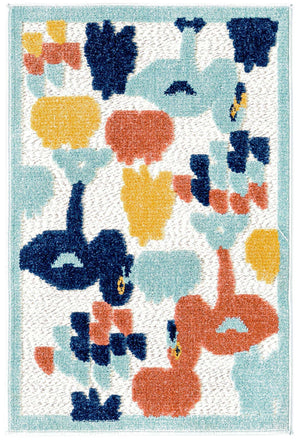 White 2' x 3' Belize Outdoor Rectangle Area Rug Weather Resistant for Patio, Deck, Terrace, Balcony, Porch 100% Polypropylene Colorful Fun Coastal Modern Carpet for Outside for Sale at Rug Engine