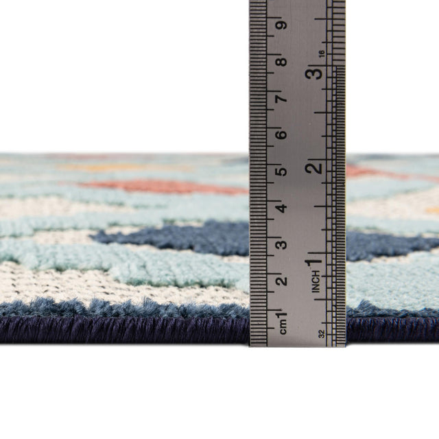 Ivory 2' x 3' Belize Outdoor Rectangle Area Rug Weather Resistant for Patio, Deck, Terrace, Balcony, Porch 100% Polypropylene Colorful Fun Coastal Modern Carpet for Outside for Sale at Rug Engine