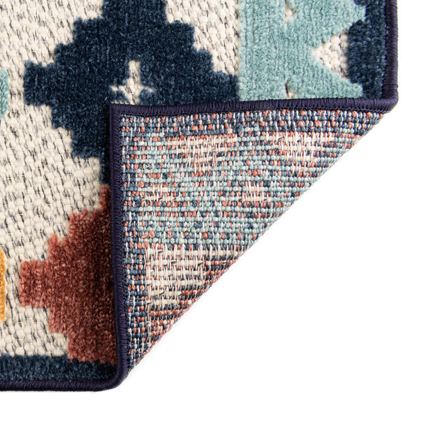Ivory 2' x 3' Belize Outdoor Rectangle Area Rug Weather Resistant for Patio, Deck, Terrace, Balcony, Porch 100% Polypropylene Colorful Fun Coastal Modern Carpet for Outside for Sale at Rug Engine