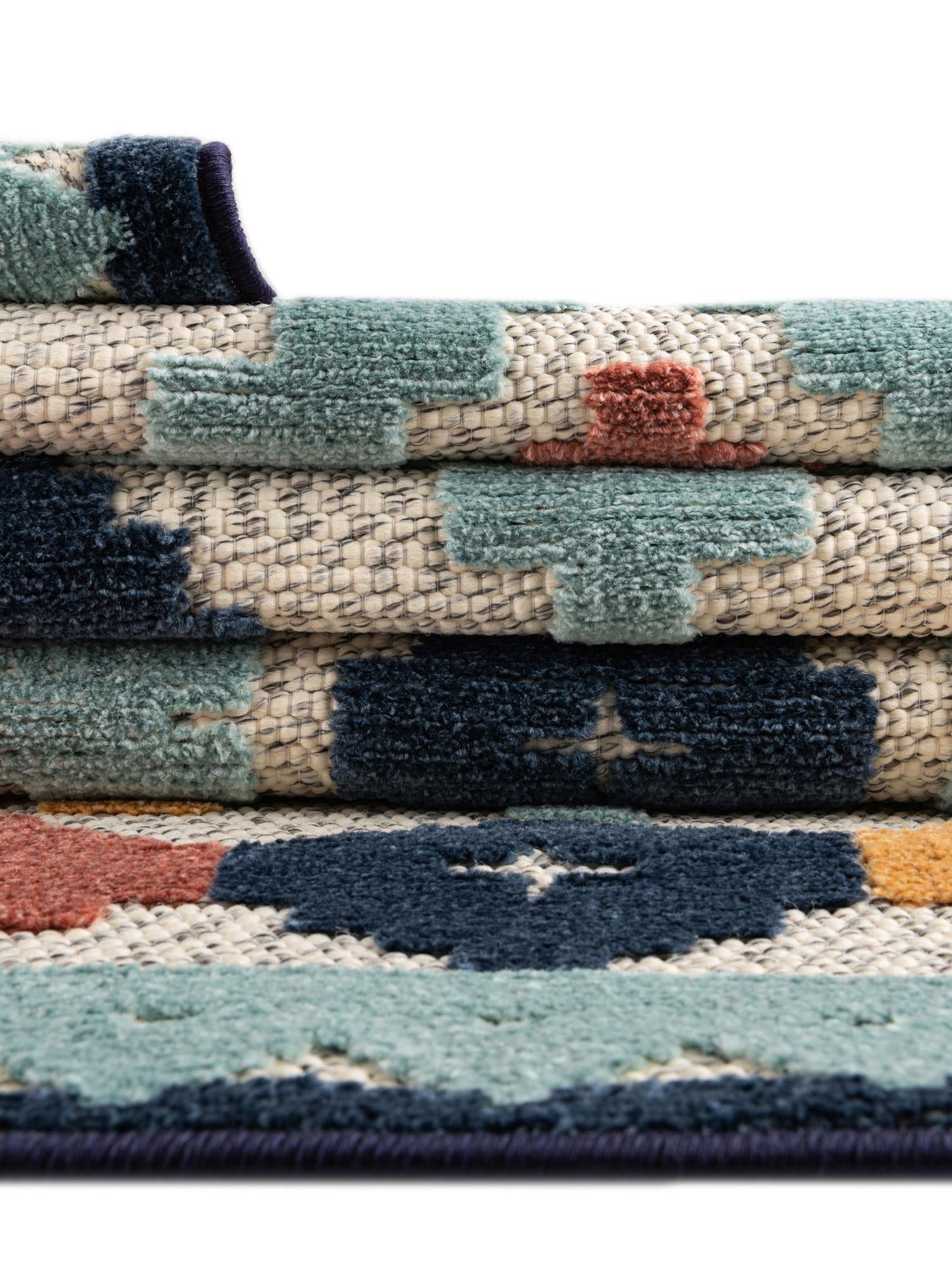 Ivory 7' x 10' Belize Outdoor Rectangle Area Rug Weather Resistant for Patio, Deck, Terrace, Balcony, Porch 100% Polypropylene Colorful Fun Coastal Modern Carpet for Outside for Sale at Rug Engine