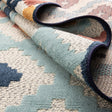 Ivory 7' 10 x 7' 10 Belize Outdoor Square Area Rug Weather Resistant for Patio, Deck, Terrace, Balcony, Porch 100% Polypropylene Colorful Fun Coastal Modern Carpet for Outside for Sale at Rug Engine