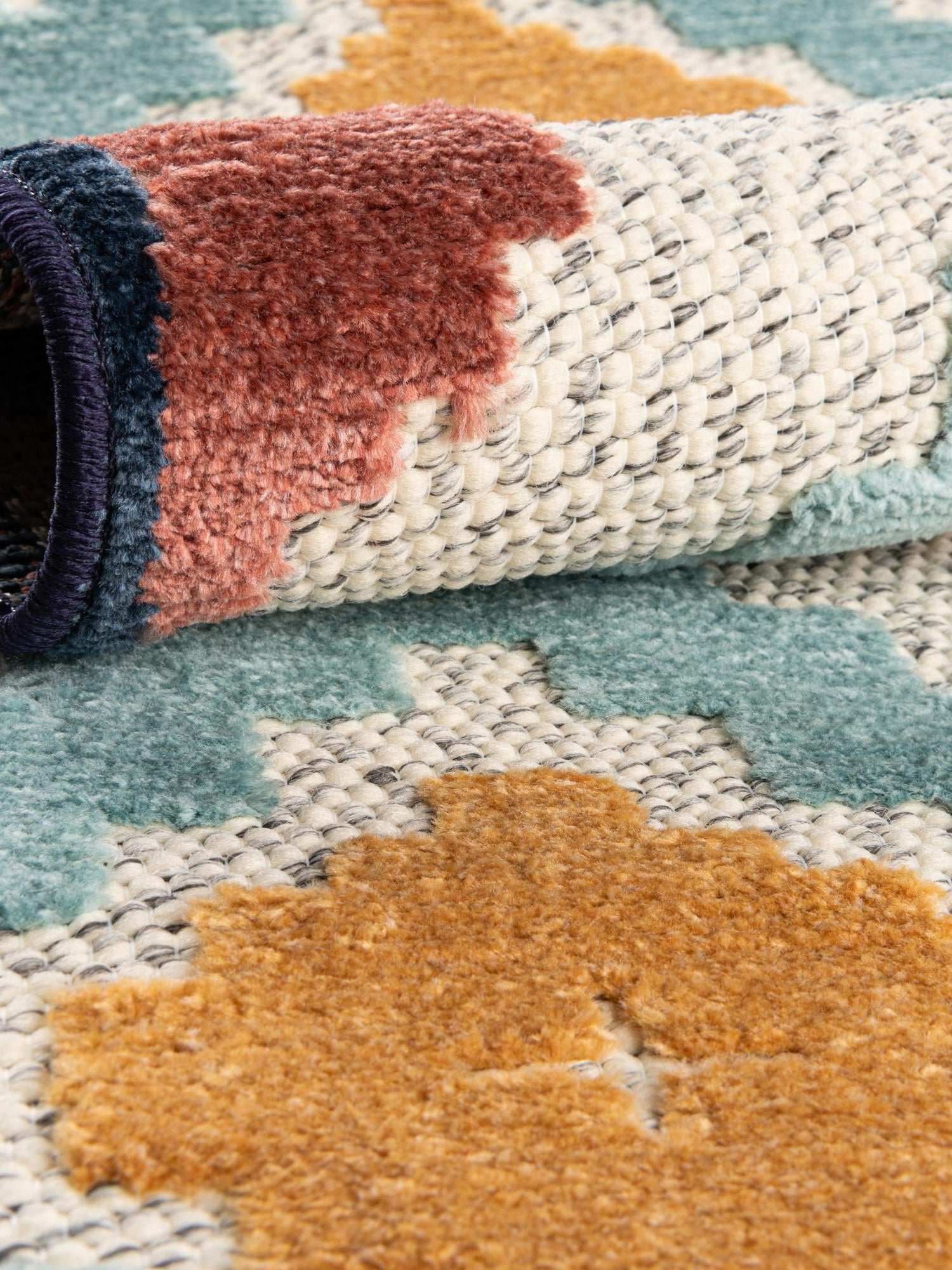 Ivory 3' 3 x 3' 3 Belize Outdoor Round Area Rug Weather Resistant for Patio, Deck, Terrace, Balcony, Porch 100% Polypropylene Colorful Fun Coastal Modern Carpet for Outside for Sale at Rug Engine