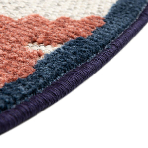 Ivory 3' 3 x 3' 3 Belize Outdoor Round Area Rug Weather Resistant for Patio, Deck, Terrace, Balcony, Porch 100% Polypropylene Colorful Fun Coastal Modern Carpet for Outside for Sale at Rug Engine