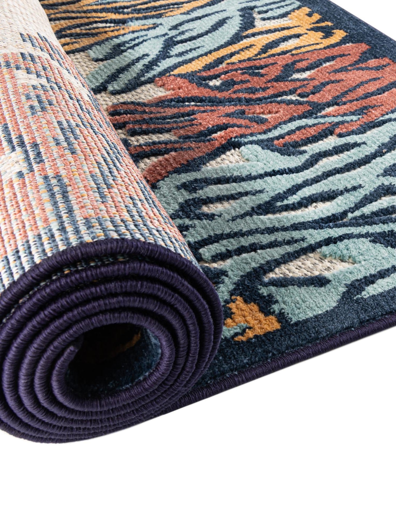 Multicolor 5' 3 x 8' Belize Outdoor Rectangle Area Rug Weather Resistant for Patio, Deck, Terrace, Balcony, Porch 100% Polypropylene Colorful Fun Coastal Modern Carpet for Outside for Sale at Rug Engine