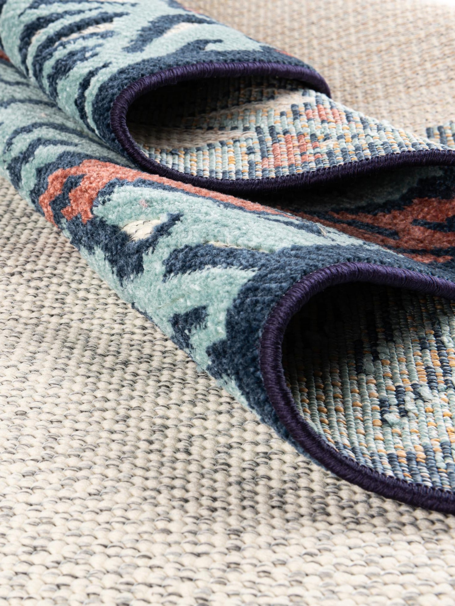 Multicolor 5' 3 x 8' Belize Outdoor Rectangle Area Rug Weather Resistant for Patio, Deck, Terrace, Balcony, Porch 100% Polypropylene Colorful Fun Coastal Modern Carpet for Outside for Sale at Rug Engine