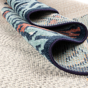 Multicolor 7' 10 x 7' 10 Belize Outdoor Square Area Rug Weather Resistant for Patio, Deck, Terrace, Balcony, Porch 100% Polypropylene Colorful Fun Coastal Modern Carpet for Outside for Sale at Rug Engine