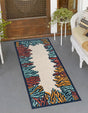 Multicolor 2' x 8' Belize Outdoor Runner Area Rug Weather Resistant for Patio, Deck, Terrace, Balcony, Porch 100% Polypropylene Colorful Fun Coastal Modern Carpet for Outside for Sale at Rug Engine