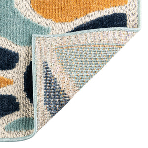 Blue 2' x 3' Belize Outdoor Rectangle Area Rug Weather Resistant for Patio, Deck, Terrace, Balcony, Porch 100% Polypropylene Colorful Fun Coastal Modern Carpet for Outside for Sale at Rug Engine
