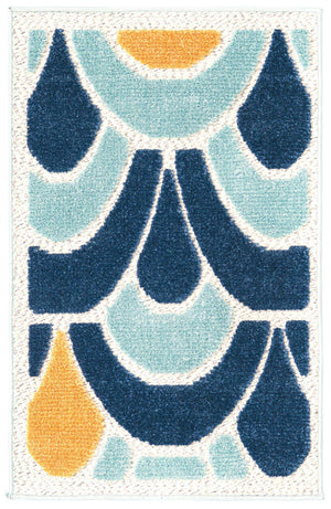 Blue 2' x 3' Belize Outdoor Rectangle Area Rug Weather Resistant for Patio, Deck, Terrace, Balcony, Porch 100% Polypropylene Colorful Fun Coastal Modern Carpet for Outside for Sale at Rug Engine