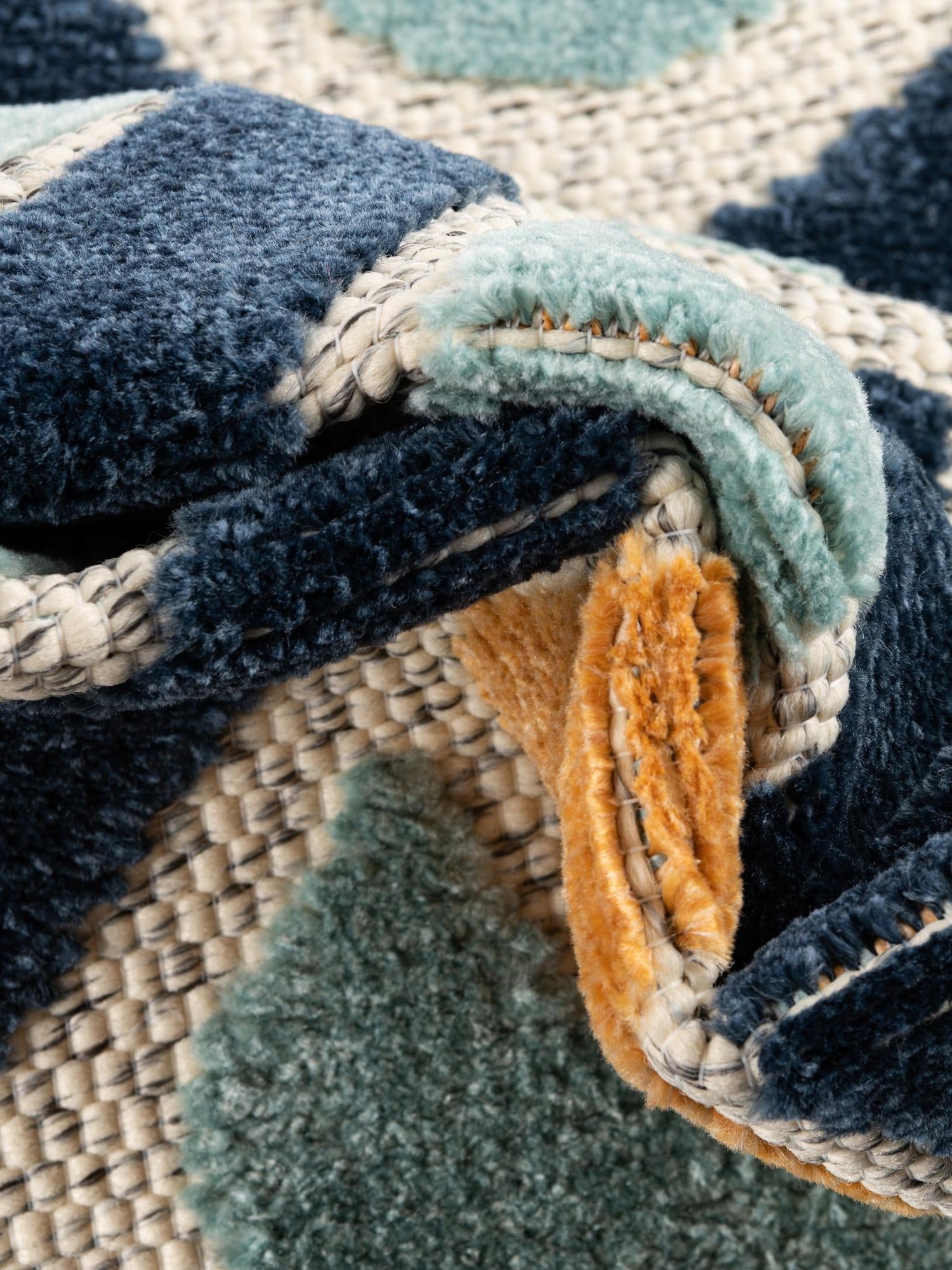 Blue 2' x 10' Belize Outdoor Runner Area Rug Weather Resistant for Patio, Deck, Terrace, Balcony, Porch 100% Polypropylene Colorful Fun Coastal Modern Carpet for Outside for Sale at Rug Engine