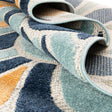 Blue 2' x 10' Belize Outdoor Runner Area Rug Weather Resistant for Patio, Deck, Terrace, Balcony, Porch 100% Polypropylene Colorful Fun Coastal Modern Carpet for Outside for Sale at Rug Engine