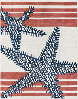 Ivory 7' 10 x 10' Belize Outdoor Rectangle Area Rug Weather Resistant for Patio, Deck, Terrace, Balcony, Porch 100% Polypropylene Colorful Fun Coastal Modern Carpet for Outside for Sale at Rug Engine