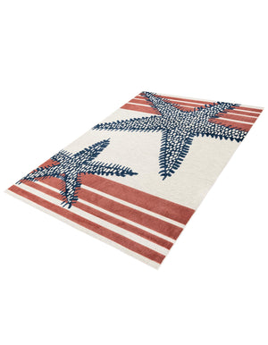 Ivory 7' x 10' Belize Outdoor Rectangle Area Rug Weather Resistant for Patio, Deck, Terrace, Balcony, Porch 100% Polypropylene Colorful Fun Coastal Modern Carpet for Outside for Sale at Rug Engine
