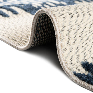 Ivory 9' x 12' Belize Outdoor Rectangle Area Rug Weather Resistant for Patio, Deck, Terrace, Balcony, Porch 100% Polypropylene Colorful Fun Coastal Modern Carpet for Outside for Sale at Rug Engine