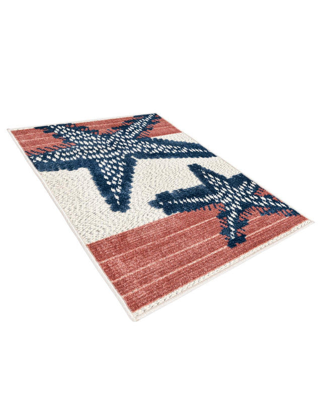 Ivory 2' x 3' Belize Outdoor Rectangle Area Rug Weather Resistant for Patio, Deck, Terrace, Balcony, Porch 100% Polypropylene Colorful Fun Coastal Modern Carpet for Outside for Sale at Rug Engine