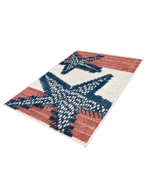 Ivory 2' x 3' Belize Outdoor Rectangle Area Rug Weather Resistant for Patio, Deck, Terrace, Balcony, Porch 100% Polypropylene Colorful Fun Coastal Modern Carpet for Outside for Sale at Rug Engine