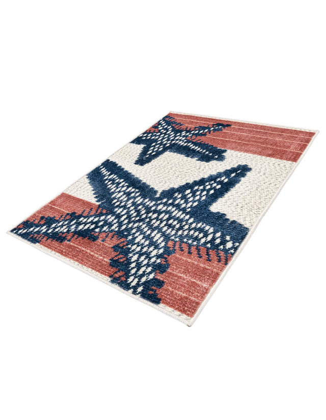 Ivory 2' x 3' Belize Outdoor Rectangle Area Rug Weather Resistant for Patio, Deck, Terrace, Balcony, Porch 100% Polypropylene Colorful Fun Coastal Modern Carpet for Outside for Sale at Rug Engine