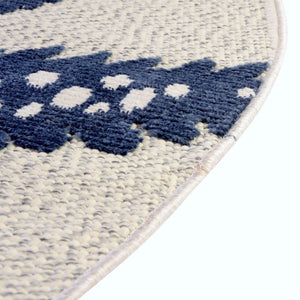 Ivory 3' 3 x 3' 3 Belize Outdoor Round Area Rug Weather Resistant for Patio, Deck, Terrace, Balcony, Porch 100% Polypropylene Colorful Fun Coastal Modern Carpet for Outside for Sale at Rug Engine