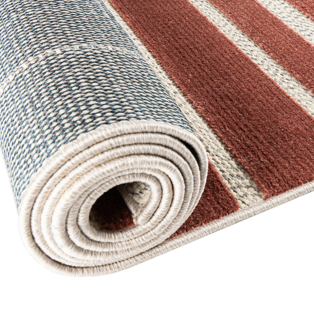 Ivory 3' 3 x 3' 3 Belize Outdoor Round Area Rug Weather Resistant for Patio, Deck, Terrace, Balcony, Porch 100% Polypropylene Colorful Fun Coastal Modern Carpet for Outside for Sale at Rug Engine