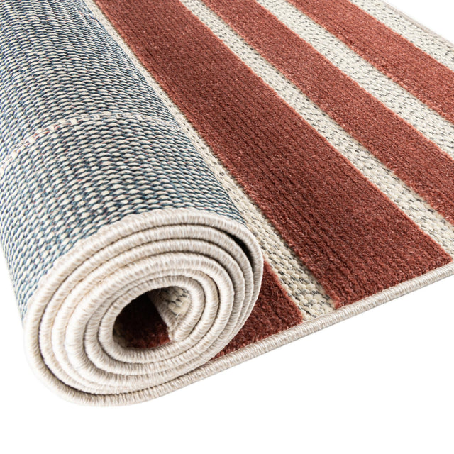 Ivory 2' x 6' Belize Outdoor Runner Area Rug Weather Resistant for Patio, Deck, Terrace, Balcony, Porch 100% Polypropylene Colorful Fun Coastal Modern Carpet for Outside for Sale at Rug Engine