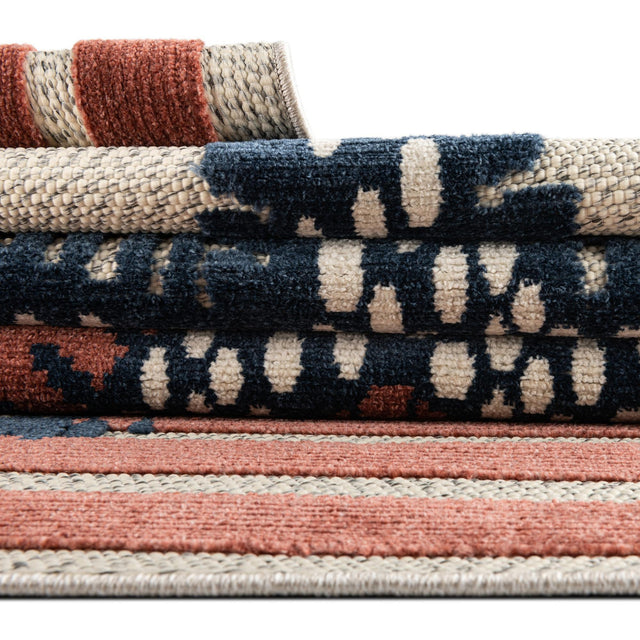 Ivory 2' x 6' Belize Outdoor Runner Area Rug Weather Resistant for Patio, Deck, Terrace, Balcony, Porch 100% Polypropylene Colorful Fun Coastal Modern Carpet for Outside for Sale at Rug Engine