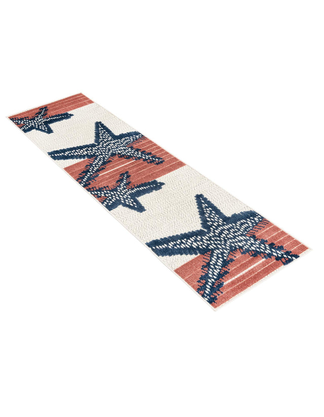 Ivory 2' x 8' Belize Outdoor Runner Area Rug Weather Resistant for Patio, Deck, Terrace, Balcony, Porch 100% Polypropylene Colorful Fun Coastal Modern Carpet for Outside for Sale at Rug Engine