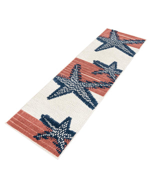 Ivory 2' x 8' Belize Outdoor Runner Area Rug Weather Resistant for Patio, Deck, Terrace, Balcony, Porch 100% Polypropylene Colorful Fun Coastal Modern Carpet for Outside for Sale at Rug Engine