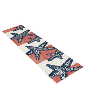Ivory 2' x 10' Belize Outdoor Runner Area Rug Weather Resistant for Patio, Deck, Terrace, Balcony, Porch 100% Polypropylene Colorful Fun Coastal Modern Carpet for Outside for Sale at Rug Engine