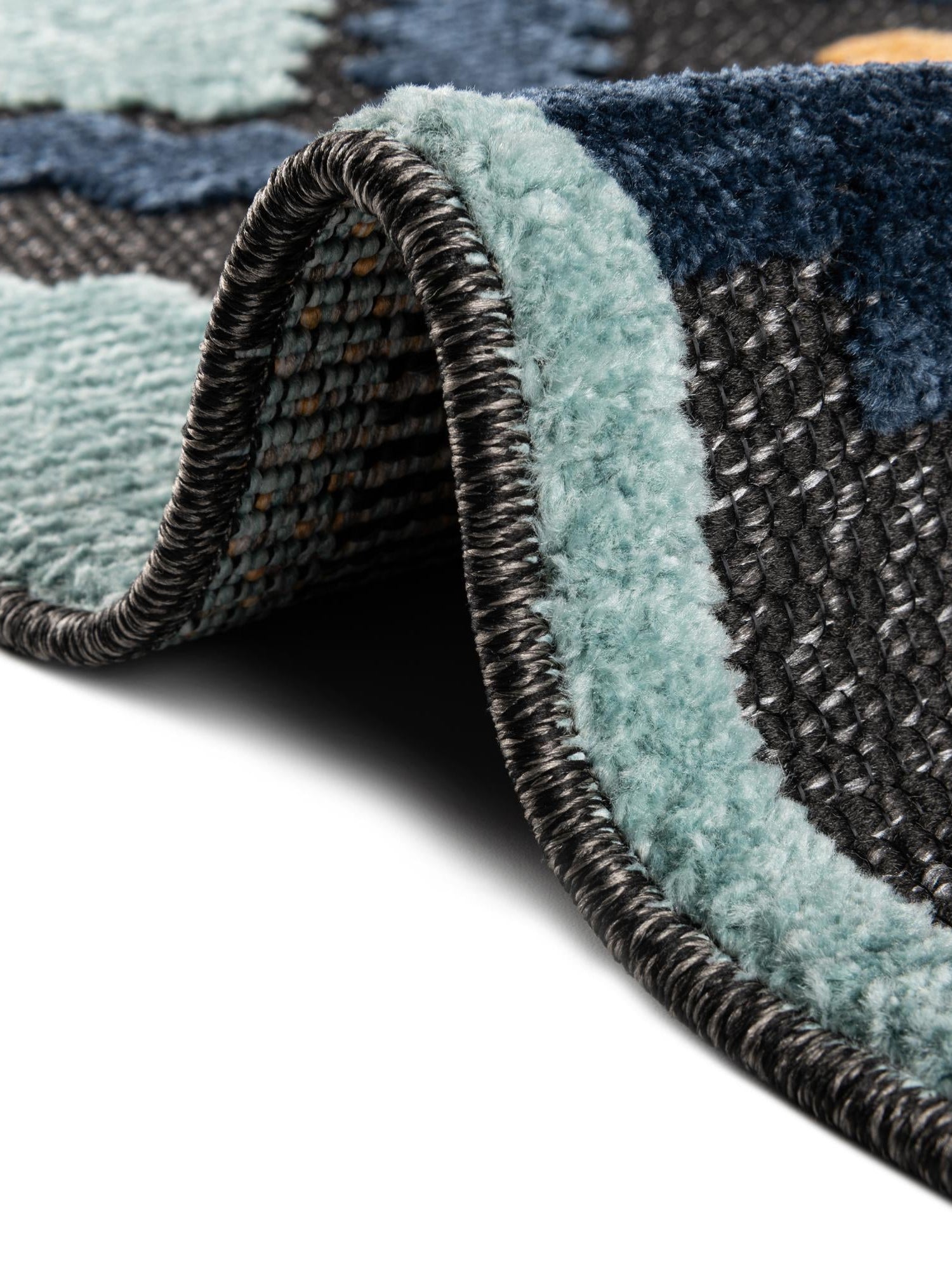 Charcoal 7' x 10' Belize Outdoor Rectangle Area Rug Weather Resistant for Patio, Deck, Terrace, Balcony, Porch 100% Polypropylene Colorful Fun Coastal Modern Carpet for Outside for Sale at Rug Engine