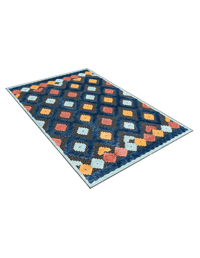 Charcoal 4' x 6' Belize Outdoor Rectangle Area Rug Weather Resistant for Patio, Deck, Terrace, Balcony, Porch 100% Polypropylene Colorful Fun Coastal Modern Carpet for Outside for Sale at Rug Engine