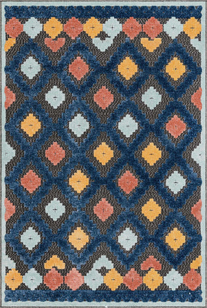 Charcoal 4' x 6' Belize Outdoor Rectangle Area Rug Weather Resistant for Patio, Deck, Terrace, Balcony, Porch 100% Polypropylene Colorful Fun Coastal Modern Carpet for Outside for Sale at Rug Engine