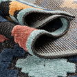 Charcoal 5' 3 x 5' 3 Belize Outdoor Round Area Rug Weather Resistant for Patio, Deck, Terrace, Balcony, Porch 100% Polypropylene Colorful Fun Coastal Modern Carpet for Outside for Sale at Rug Engine