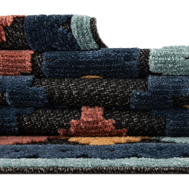 Charcoal 2' x 8' Belize Outdoor Runner Area Rug Weather Resistant for Patio, Deck, Terrace, Balcony, Porch 100% Polypropylene Colorful Fun Coastal Modern Carpet for Outside for Sale at Rug Engine