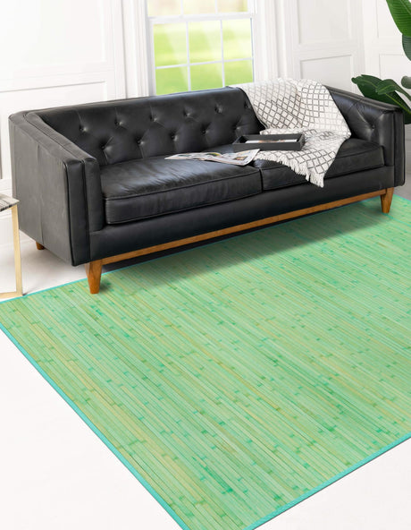 Aqua 2' x 3' Bamboo Rectangle Area Rug 100% Natural Bamboo Eco-Friendly Affordable & Durable Unique Carpet Mat Living Dining Room Bedroom Office Meditation Room for Sale at Rug Engine