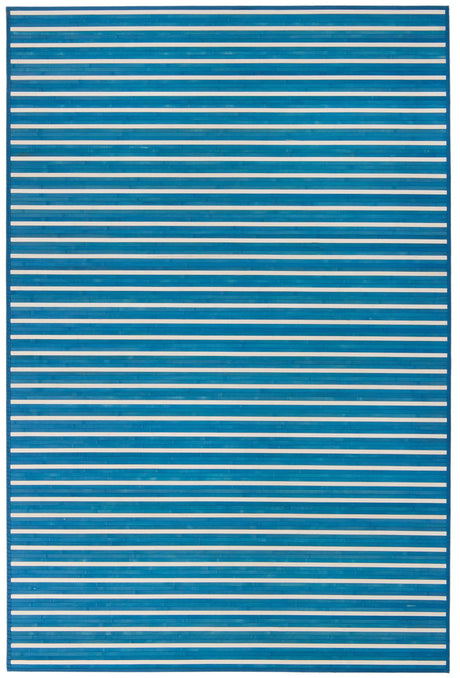 Blue White 6' x 9' Bamboo Rectangle Area Rug 100% Natural Bamboo Eco-Friendly Affordable & Durable Unique Carpet Mat Living Dining Room Bedroom Office Meditation Room for Sale at Rug Engine
