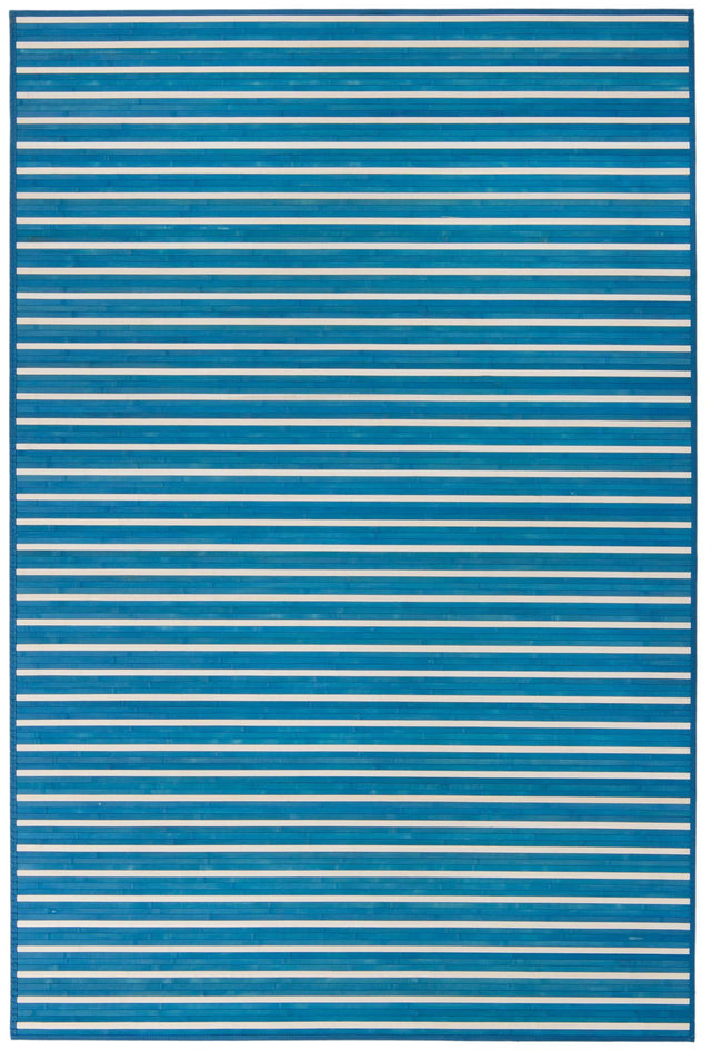 Blue White 6' x 9' Bamboo Rectangle Area Rug 100% Natural Bamboo Eco-Friendly Affordable & Durable Unique Carpet Mat Living Dining Room Bedroom Office Meditation Room for Sale at Rug Engine