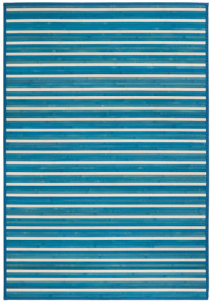 Blue White 4' x 6' Bamboo Rectangle Area Rug 100% Natural Bamboo Eco-Friendly Affordable & Durable Unique Carpet Mat Living Dining Room Bedroom Office Meditation Room for Sale at Rug Engine