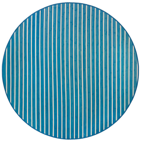 Blue White 7' x 7' Bamboo Round Area Rug 100% Natural Bamboo Eco-Friendly Affordable & Durable Unique Carpet Mat Living Dining Room Bedroom Office Meditation Room for Sale at Rug Engine