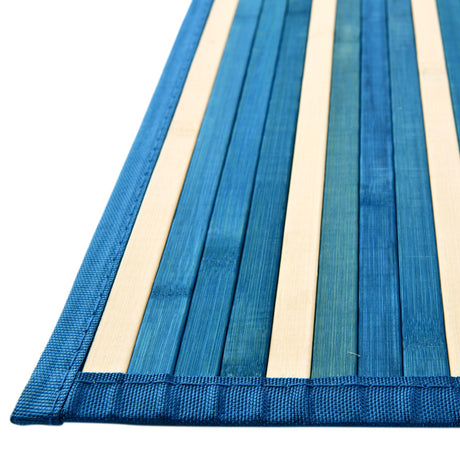 Blue White 2' x 6' Bamboo Runner Area Rug 100% Natural Bamboo Eco-Friendly Affordable & Durable Unique Carpet Mat Living Dining Room Bedroom Office Meditation Room for Sale at Rug Engine