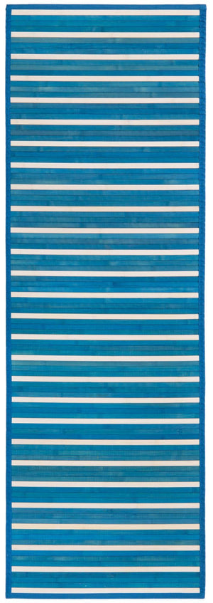 Blue White 2' x 6' Bamboo Runner Area Rug 100% Natural Bamboo Eco-Friendly Affordable & Durable Unique Carpet Mat Living Dining Room Bedroom Office Meditation Room for Sale at Rug Engine