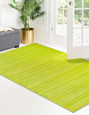 Green 6' x 9' Bamboo Rectangle Area Rug 100% Natural Bamboo Eco-Friendly Affordable & Durable Unique Carpet Mat Living Dining Room Bedroom Office Meditation Room for Sale at Rug Engine