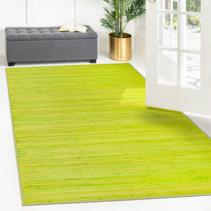 Green 7' 10 x 10' Bamboo Rectangle Area Rug 100% Natural Bamboo Eco-Friendly Affordable & Durable Unique Carpet Mat Living Dining Room Bedroom Office Meditation Room for Sale at Rug Engine