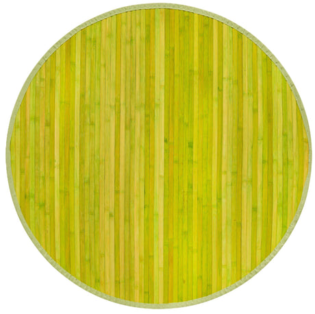 Green 3' 3 x 3' 3 Bamboo Round Area Rug 100% Natural Bamboo Eco-Friendly Affordable & Durable Unique Carpet Mat Living Dining Room Bedroom Office Meditation Room for Sale at Rug Engine