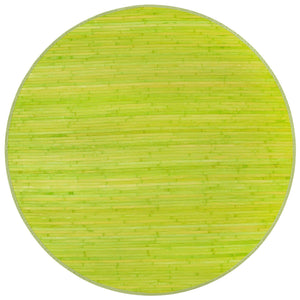 Green 5' 3 x 5' 3 Bamboo Round Area Rug 100% Natural Bamboo Eco-Friendly Affordable & Durable Unique Carpet Mat Living Dining Room Bedroom Office Meditation Room for Sale at Rug Engine