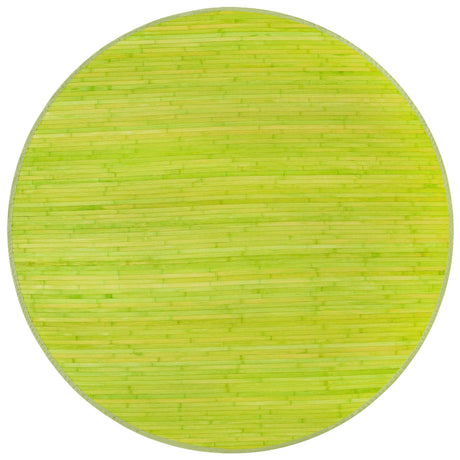 Green 5' 3 x 5' 3 Bamboo Round Area Rug 100% Natural Bamboo Eco-Friendly Affordable & Durable Unique Carpet Mat Living Dining Room Bedroom Office Meditation Room for Sale at Rug Engine