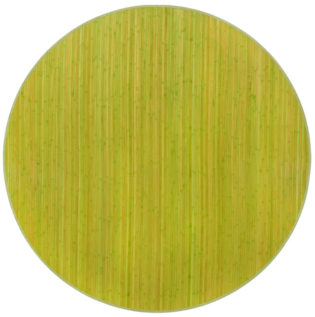 Green 7' x 7' Bamboo Round Area Rug 100% Natural Bamboo Eco-Friendly Affordable & Durable Unique Carpet Mat Living Dining Room Bedroom Office Meditation Room for Sale at Rug Engine