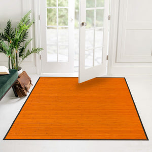 Natural 5' 3 x 5' 3 Bamboo Square Area Rug 100% Natural Bamboo Eco-Friendly Affordable & Durable Unique Carpet Mat Living Dining Room Bedroom Office Meditation Room for Sale at Rug Engine