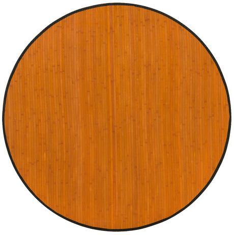 Natural 5' 3 x 5' 3 Bamboo Round Area Rug 100% Natural Bamboo Eco-Friendly Affordable & Durable Unique Carpet Mat Living Dining Room Bedroom Office Meditation Room for Sale at Rug Engine